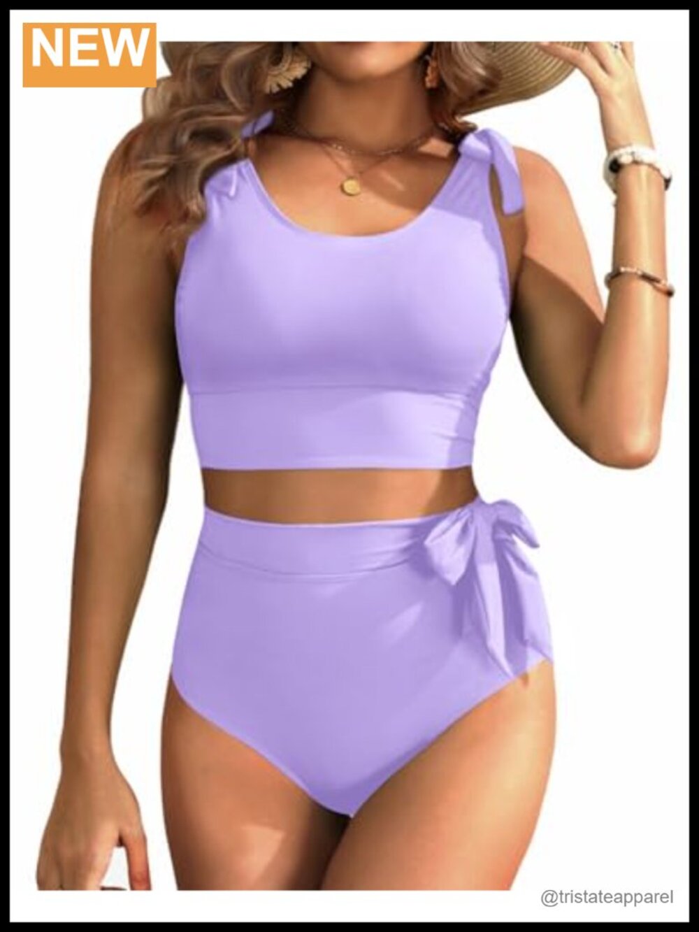 Yonique Two Piece High Waisted Swimsuits Tummy Control Bikini